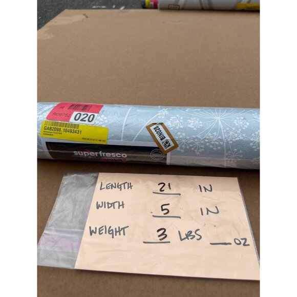 NEW Graham & Brown Aura Superfresco Blue Wallpaper 33-302 Floral Cottage Bloom - Picture 4 of 14